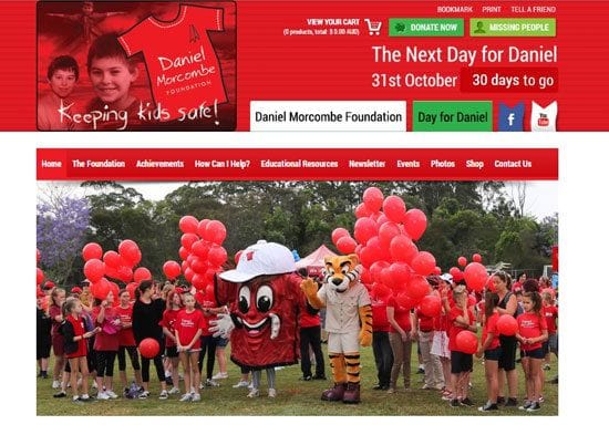 Supporting the Daniel Morcombe Foundation Supporting the Daniel Morcombe Foundation